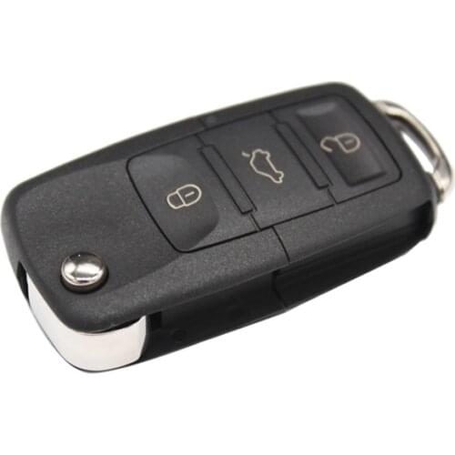 HAUSNN 3 Button Key Case Folding Car Remote Flip Key Shell Case Fob For Volkswagen Jetta Golf Passat Beetle Polo Bora