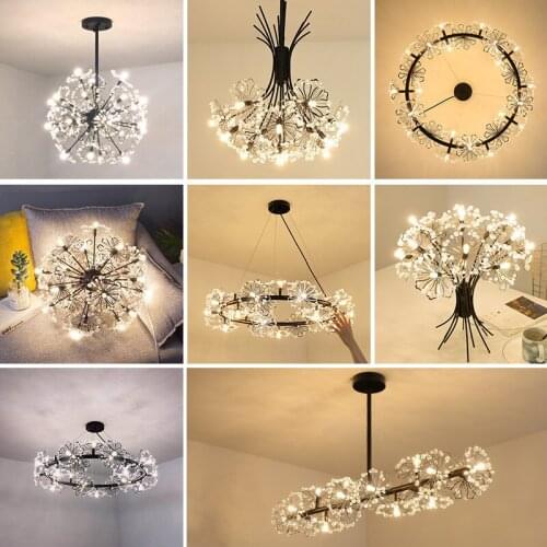 Modern dandelion LED chandeliers light stylish crystal chandeliers decorative dandelion ceiling chandeliers hang lighting