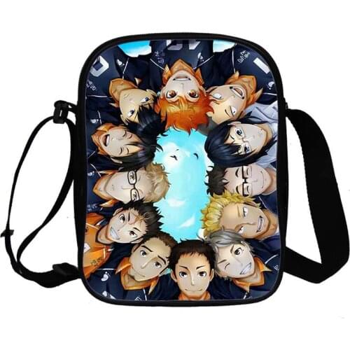 2021 Anime Haikyuu Volleyball 3d Print Crossbody Bag Teenager Student Cartoon Messenger Bags Fashion Streetwear Shoulder Handbag