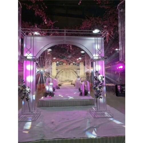 Wedding Arch New Sun Plate Arch Background Decoration Lron Art Crystal Door Wedding Stage Decoration Props Screen