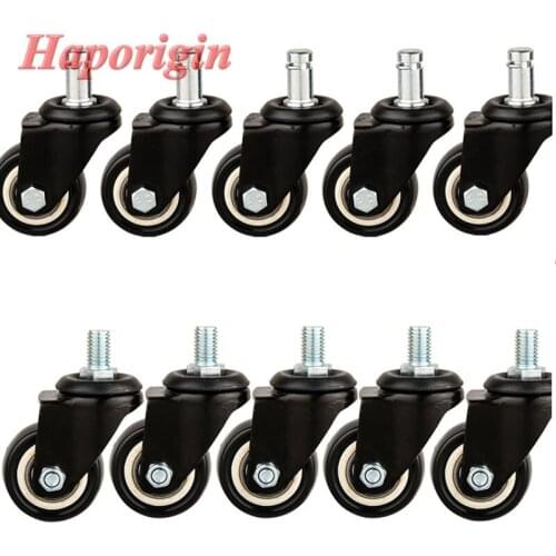 5x 1.5'' Double Bearing Furniture Universal Caster Durable PU Rolling Swivel Castors Sofa Casters Chair Fast Pulley Haporigin