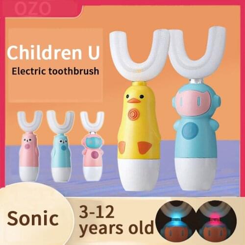 Sonic Electric Toothbrush Childrens Electric Toothbrush Cartoon Pattern Toothbrush with Soft Replacement Head Travel Home