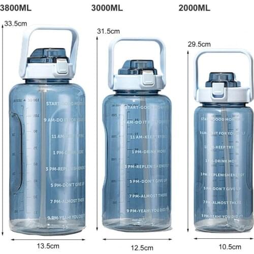 1pc 3000/2000/3800ML Water Cup Leak-proof Measurement Scale PP Large Capacity Sports Kettle for Outdoor Sports Camping Supplies