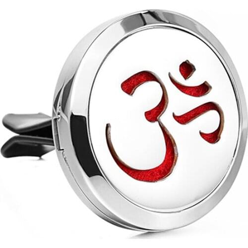 1Pc Aromatherapy Yoga Jewelry Stainless Steel Essential Oil Clip Car Diffuser Pendant For Jewelry Fit 23mm Pads