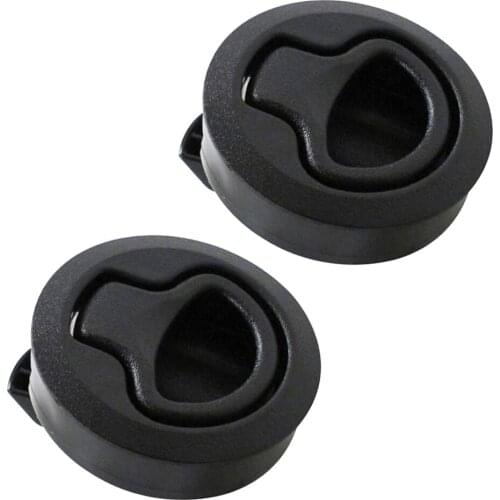 2pcs 2' Round Locking Flush Pull Latch Hatch Lift Key Marine Boat Door Deck