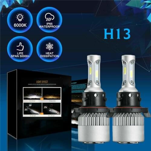2Pcs H13 9008 LED Headlight Bulbs Car Led Headlight Auto Fog Light High Power 360 Degree Auto Lamp For Ford F-150 04-2014 F-2500