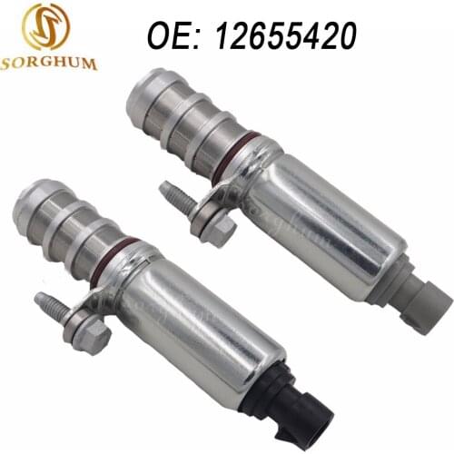 2x Intake & Exhaust Camshaft Position Actuator Solenoid Valve 12655420 12655421 12628347 12578517 12646783 For Chevy /GM /Buick