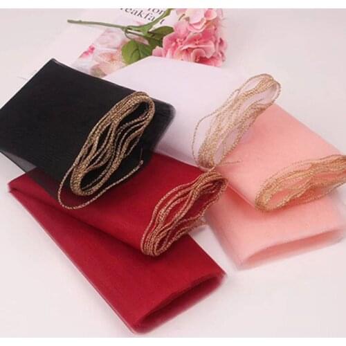 3M/Pack Phnom Penh Lotus Leaf Yarn Flower Packaging Lace Bouquets Wrapping Paper Rose Wrapping Material Flowers Gifts Decoration