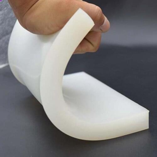 White Silica Rubber Cushion Plate Rubber Cushion Plate Soft Rectangular Cushion and Shock Absorption Pad Machinery