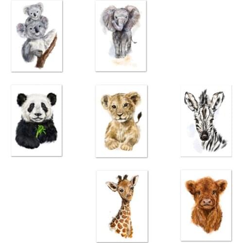 5D DIY Animals Diamond Painting Cross Stitch Giraffe Cow Lion Mosaic Embroidery Rhinestone Living Room Home Decor Art