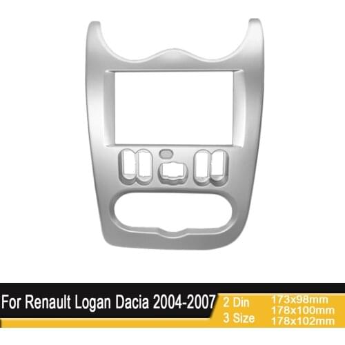 2 Din Car Radio Fascia For Renault Logan Dacia 2004-2007 2DIN Audio Multimedia Video Player Navigation GPS Interface Frame Panel