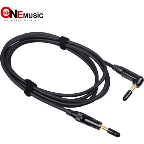 Flanger Super Silent Plug Guitar pedal Cable High Quality Cable 3M Metal Head Gold Staight Male Plug 6.35 to Angle 6.35