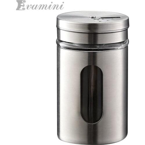 Toothpick Holder Stainless Steel Seasoning Bottle Rotating Box Barbecue Seasoning Pot Pepper Paprika Spread Bottle Cumin Kitchen