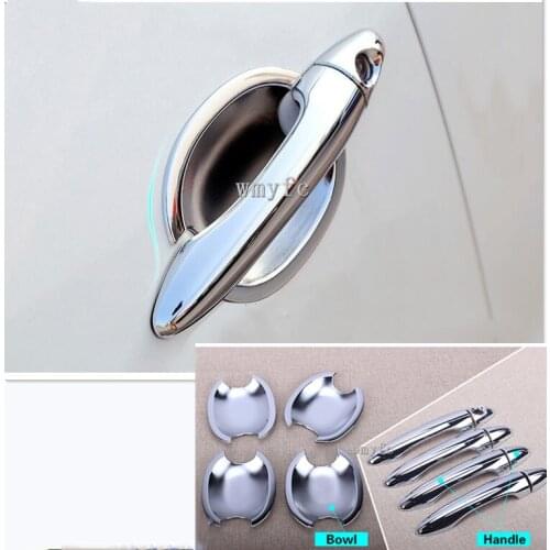For KIA Sportage R Chrome Door Handle Covers Trim of 4 Door 2010 2011 2012 2013 2014 2015 Accessories Stickers Car Styling