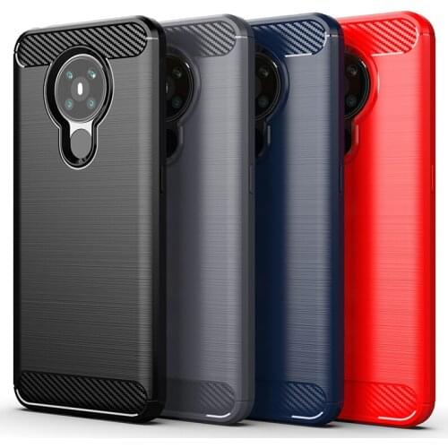 For Nokia 5.4 Case Cover Nokia 8.3 1.3 2.3 4.2 6.2 7.2 Anti-knock Bumper Soft TPU Rubber Carbon Fiber Phone Case For Nokia 5.3