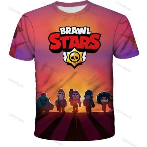 Browlers Max Sandy and Star,Cartoon Tops Baby Mr.P 8 To 19 Years Kids Shirt Shooter Game Leon 3D T-shirt Boys Girls Clothes