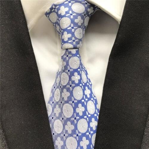 10 cm Width New Design Mens Ties Jacquard Woven Neck Tie Geometric Pattern Neckties for Stylish Men
