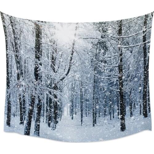 Snow Forest Tapestry Wall Hanging Room Wall Cloth Carpet Dorm Tapestries Art Home Decoration Accessories