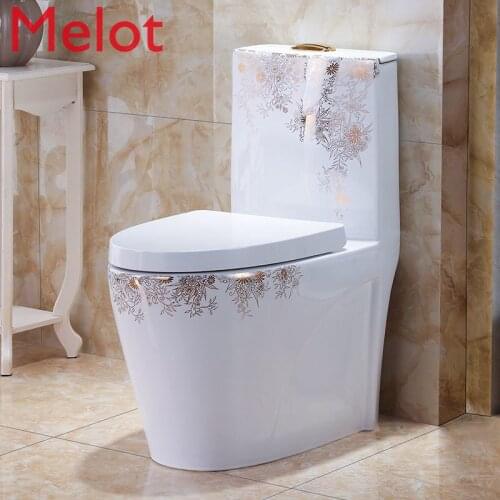 Artistic Golden Toilet Super Swirling-Style European-Style Color Toilet Adult Toilet Home Creative Cool Toilet