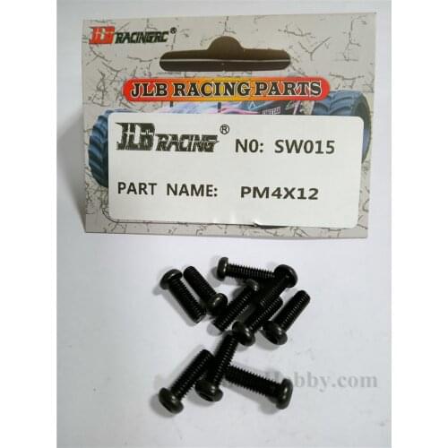 JLB PM4X12mm 10pcs Screw SW015 CHEETAH 11101 21101 1/10 RC Car Parts