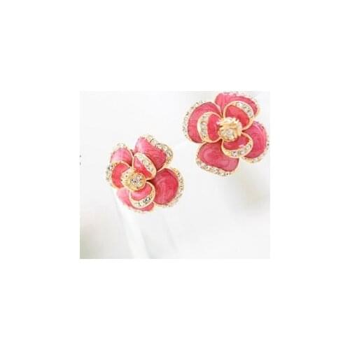 Korean high-end fashion jewelry bohemian earrings crystal flower earrings womens luxury earrings crystal statement earrings