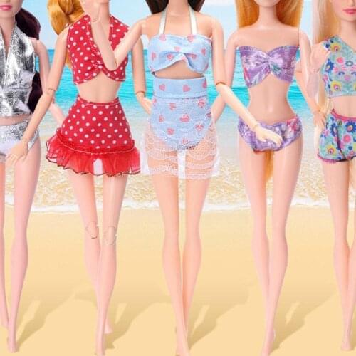 Swimsuits Swimwear Bikini One Piece Swimming Beach Clothes Dollhouse For Dolls Lovely Accessories Bathing Y8Q4