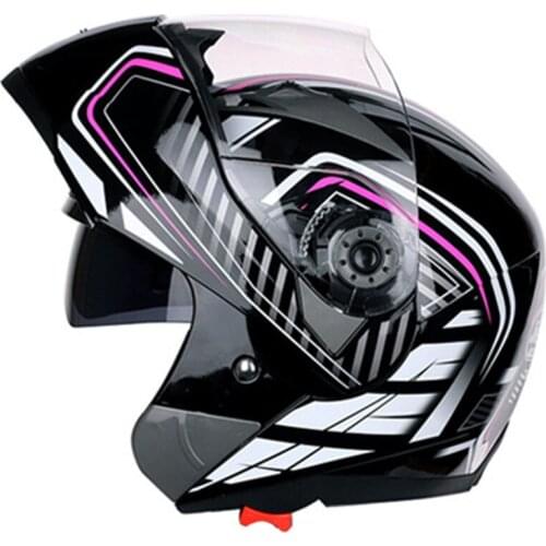 Motorcycle Dual Visor Helmets Modular Flip Up Helmet Racing Double Lens Capacete De Moto Casco Moto DOT 2021