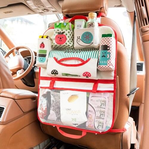 Cartoon Cute Storage Bag Car Back Seat Storage Organizer Hanging Bag Stowing Tidying Baby Kids Sundry Specially Auto Interior