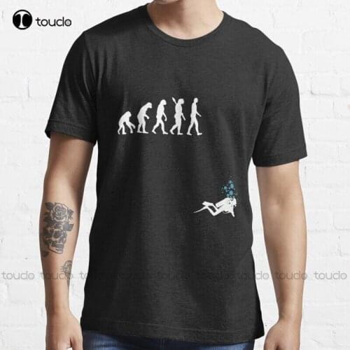 New Evolution Of Man Funny Scuba Diving T-Shirt Gym Shirts Men S-5XL teacher shirts for women Unisex