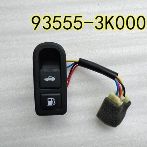 Original authentic FOR Hyundai Sonata 06-08 Left Driver Side Fuel / Trunk Lid Release Switch 933555-3K000CH color is Black