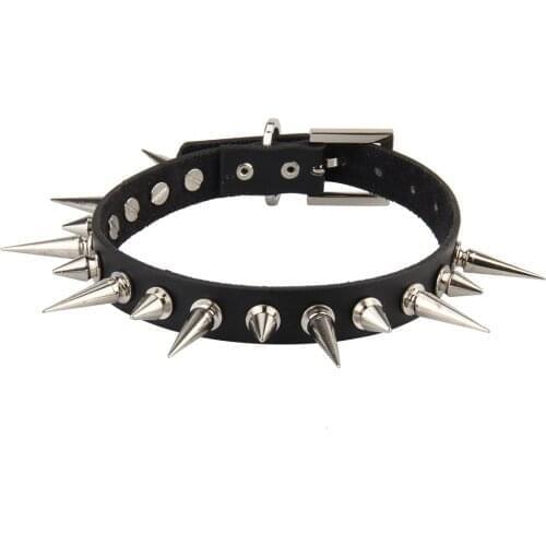 Punk Spiked Choker Collar with Spikes Rivets Women Men Emo Studded Chocker Necklace Goth Jewelry Hot New