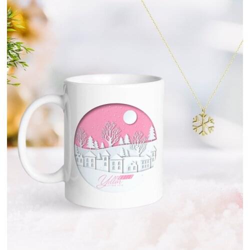Personalized Christmas Happy Birthday Mug and Snow Them Kolye-24