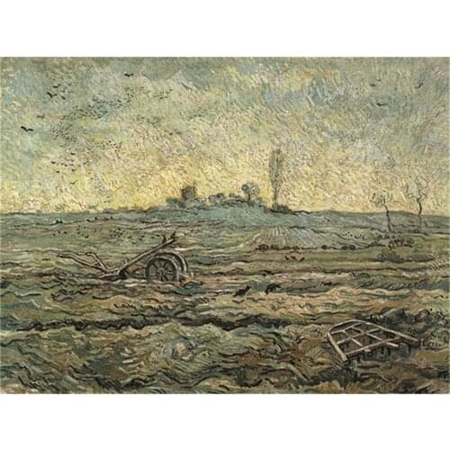 Landscape Van Gogh DIY 11CT Embroidery Cross Stitch Kits Craft Needlework Set Cotton Thread Printed Canvas Home Room