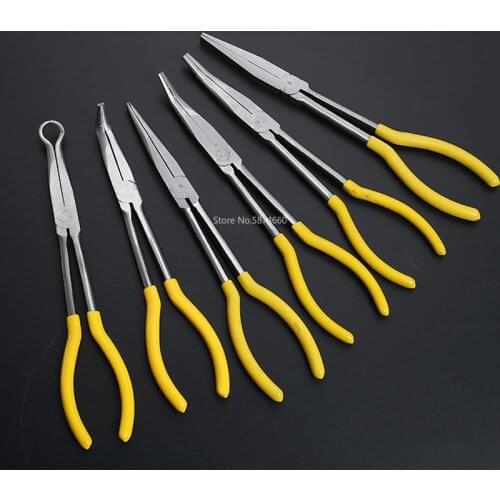 Car Spark Plug Wire Removal Pliers Long Nose Cylinder Cable Clamp Removal Tool High Quality Car Repair Tools Needle nose pliers