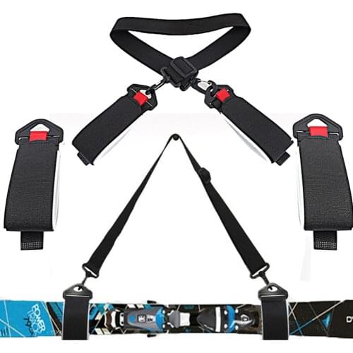 Snowboard Straps Adjustable Ski Pole Carrier Strap Shoulder Carrier Snowboard Strap For Outdoor Sports Skiing Accessories