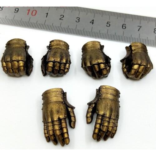 TBLeague 1/6th Gold Hand Models 6PCS/SET PL2020-173A Knight Of Fire Silver Version For Mostly 12 inch Women Doll Accessories