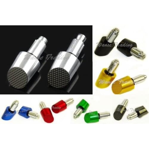 Waase Motorcycle Universal CNC Aluminum 7/8" 22mm Racing Handlebars Grip Handle Bar Ends Weights Cap Sliders Slanted