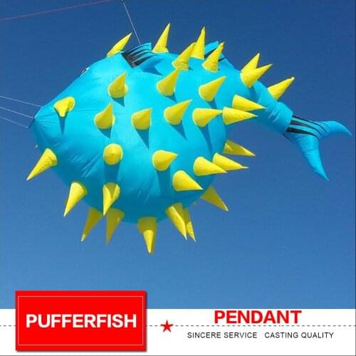 Pufferfish Kite Line Laundry High Quality Soft Inflatable Balloonfish Show Kites Pendant for Audlts Kite Festival