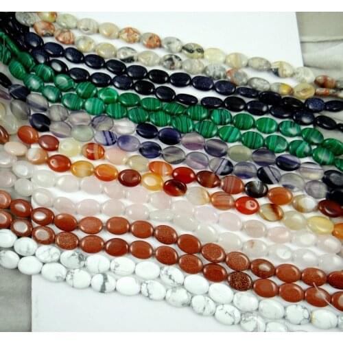 16*12MM Wholesale Natural Stone Oval Jewelry Making loose GEM beads strand 15" L35