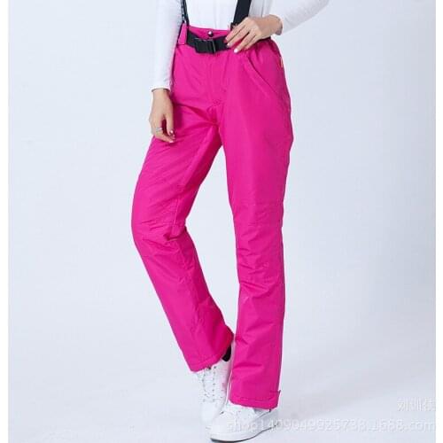 2019 Waterproof Warm Ski Pant Winter Outdoor Skiing Snowboarding Colorful Skates Trousers Plus Size Solid Snowboard Board Pants