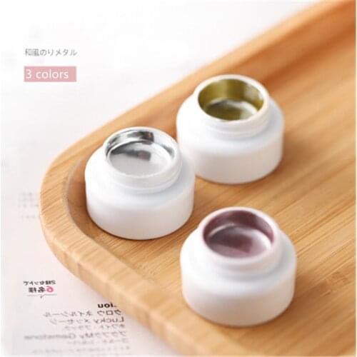 5g Nail Art Metal Painted Glue Phototherapy Glue Gold Silver Brushed Lasting Waterproof 3 Colors Optional Nail Art Cosmetics