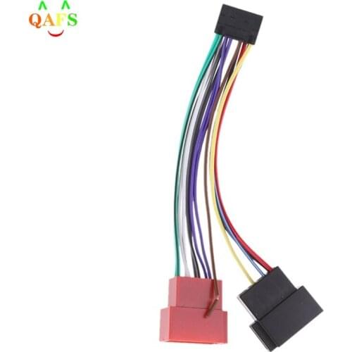 Wire Harness Adaptor Radio ISO Standard Connector Adapter 16 Pin Plug Cable Car Wire Cable Adapter