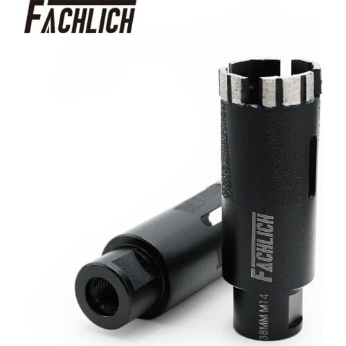 2units Dia 38mm Diamond Hole Saw Dry Drill Core Bits Laser Welded Drilling Bits core Cutter for angle grinder M14 thread