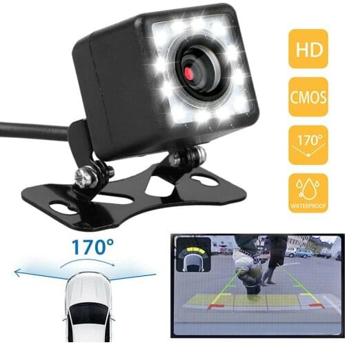 Car Rear View Backup Camera Parking Reverse Back Up Camera Waterproof CMOS 12LED