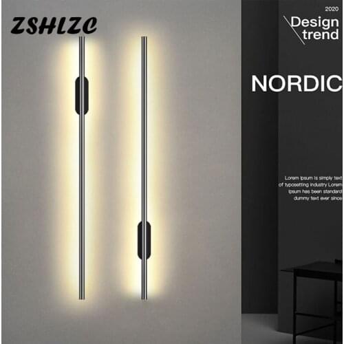 Sconce Wall Lamp 120 100 80 60cm Modern Led Wall Light Bedside Light for Living room Bedroom Dining room Kitchen Black&Gold Lamp