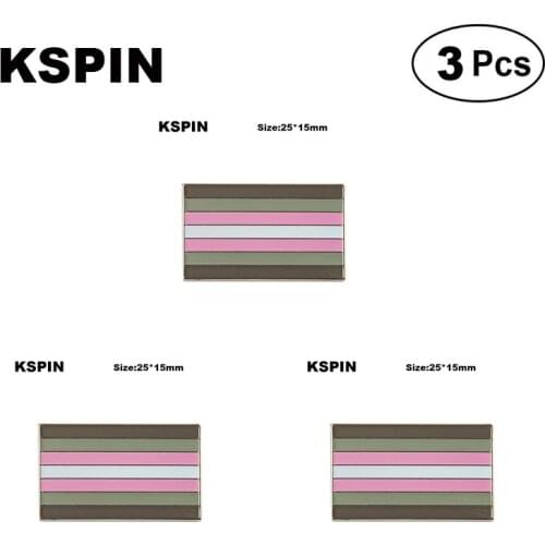 Demigirl Pride Lapel Pin Flag badge Brooch Pins Badges 3Pcs a Lot
