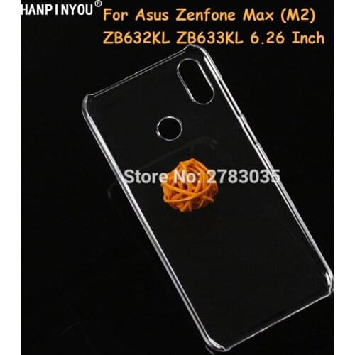 For Asus Zenfone Max (M2) ZB632KL ZB633KL 6.26" Glossy Snap Phone Case Crystal Invisible Hard PC Cover Clear Protect Back Shell