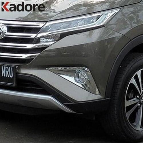 For Toyota Rush 2018 2019 2020 Chrome Rear Reflector Fog Light Lamp Foglight Cover Trim Garnish Molding Car Accessories