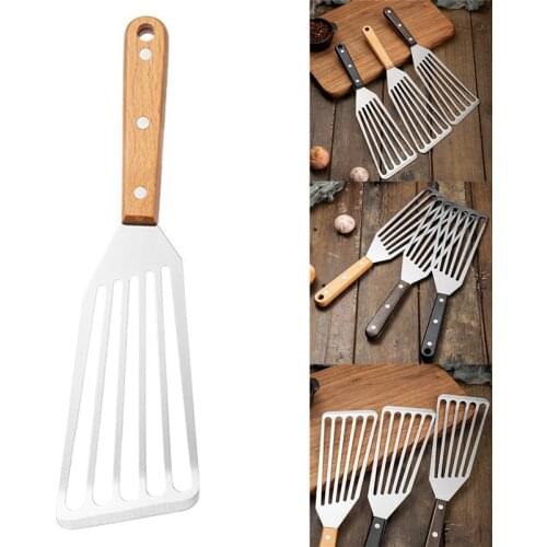 Food Grade Stainless Steel Slotted Turner Shovel Steak Fish Spatula Multi-Purpose Stainless Steel Kitchen Cooking Accessories