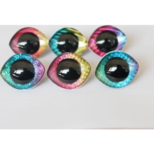 Exclusive style 20pcs/lot 23x28mm 20x23mm oval shape clear 3D safety toy eyes +fabric+hard washer for diy doll finding